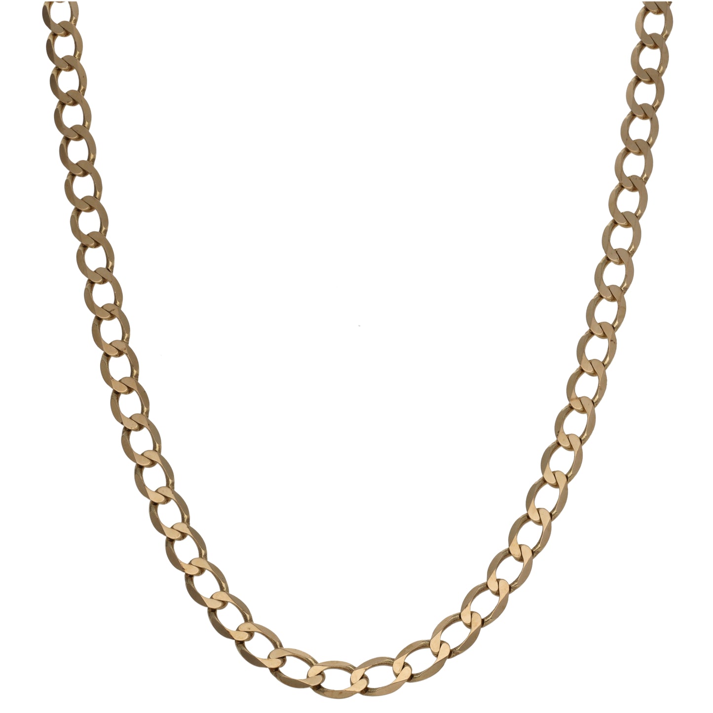 9ct Gold Curb Chain 22"