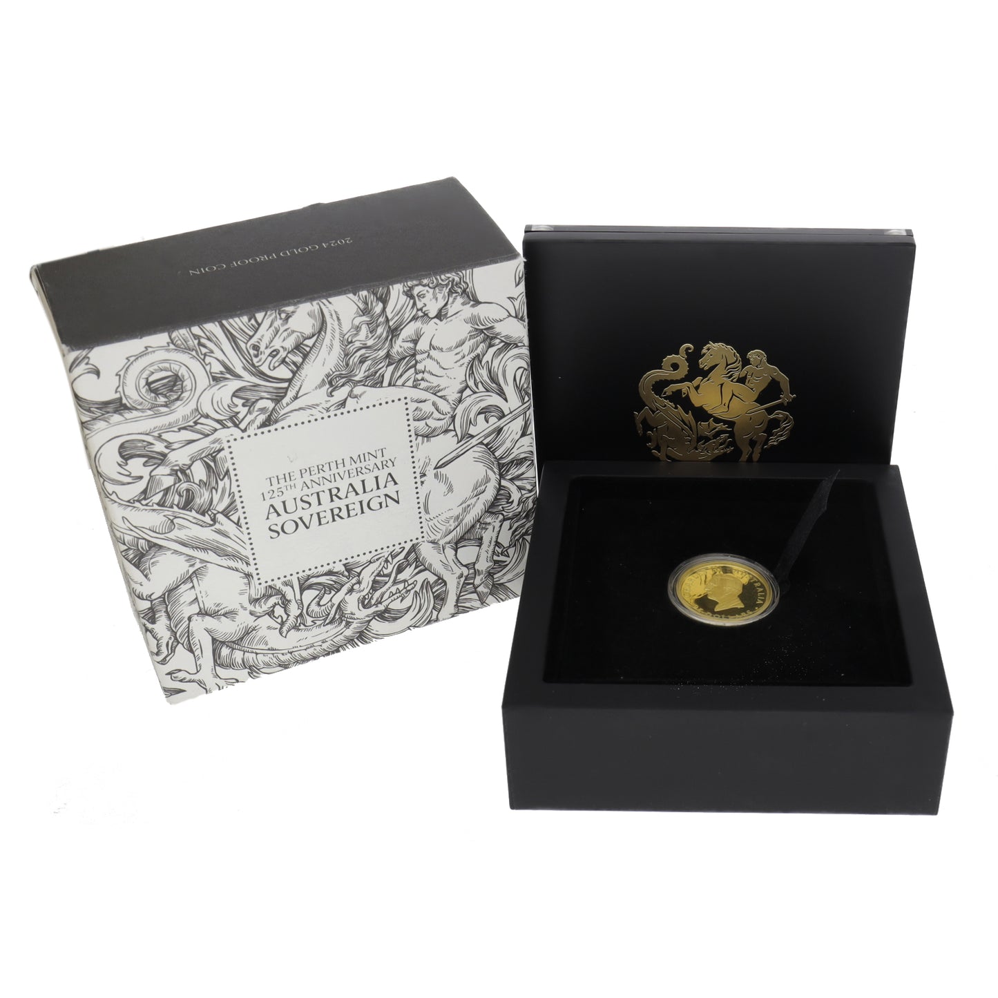 22ct Gold Australia Perth 125 Anniversary Full Sovereign Coin 2024