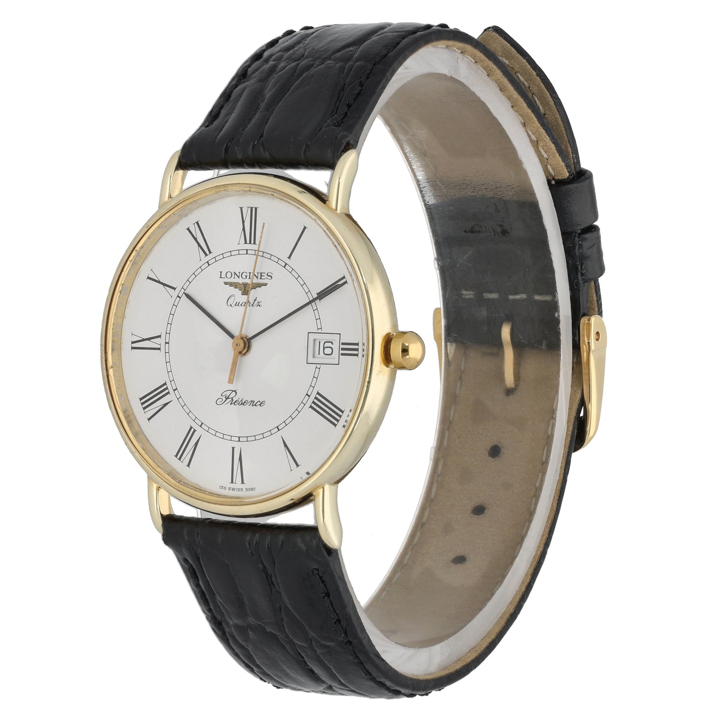 Longines Presence 25.184.106 32mm Gold Watch