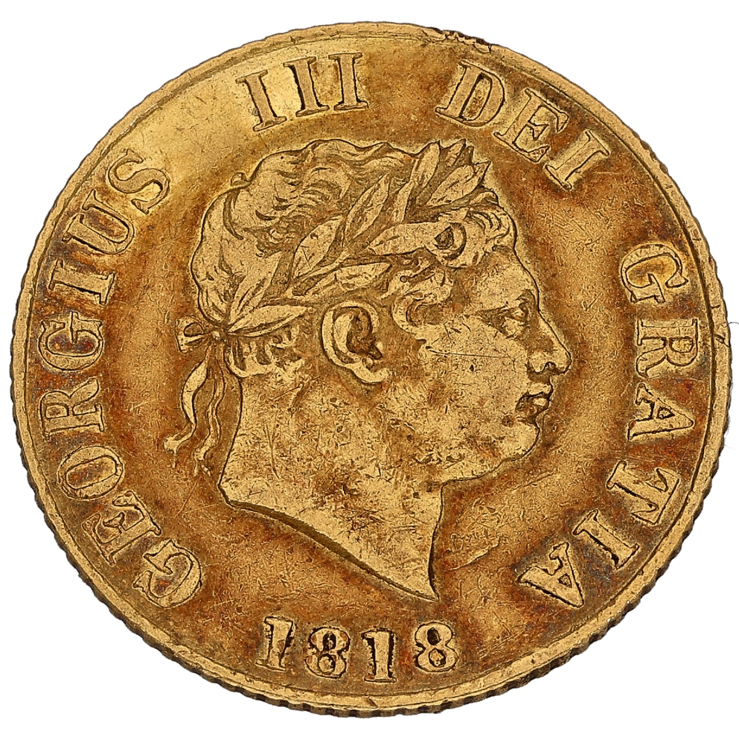 22ct Gold King George III Half Sovereign Coin 1818