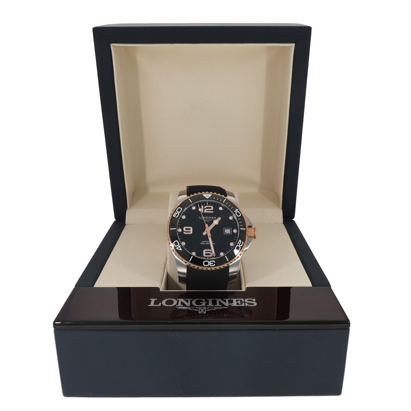 Longines Hydro Conquest L3.781.3 , Stainless Steel and gold, rubber strap
