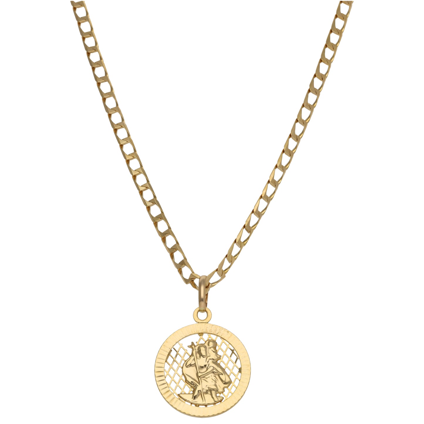9ct Gold Mary Pendant With Chain