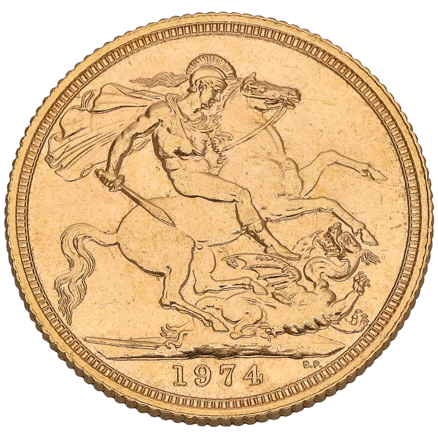 22ct Gold Queen Elizabeth II Full Sovereign Coin 1974