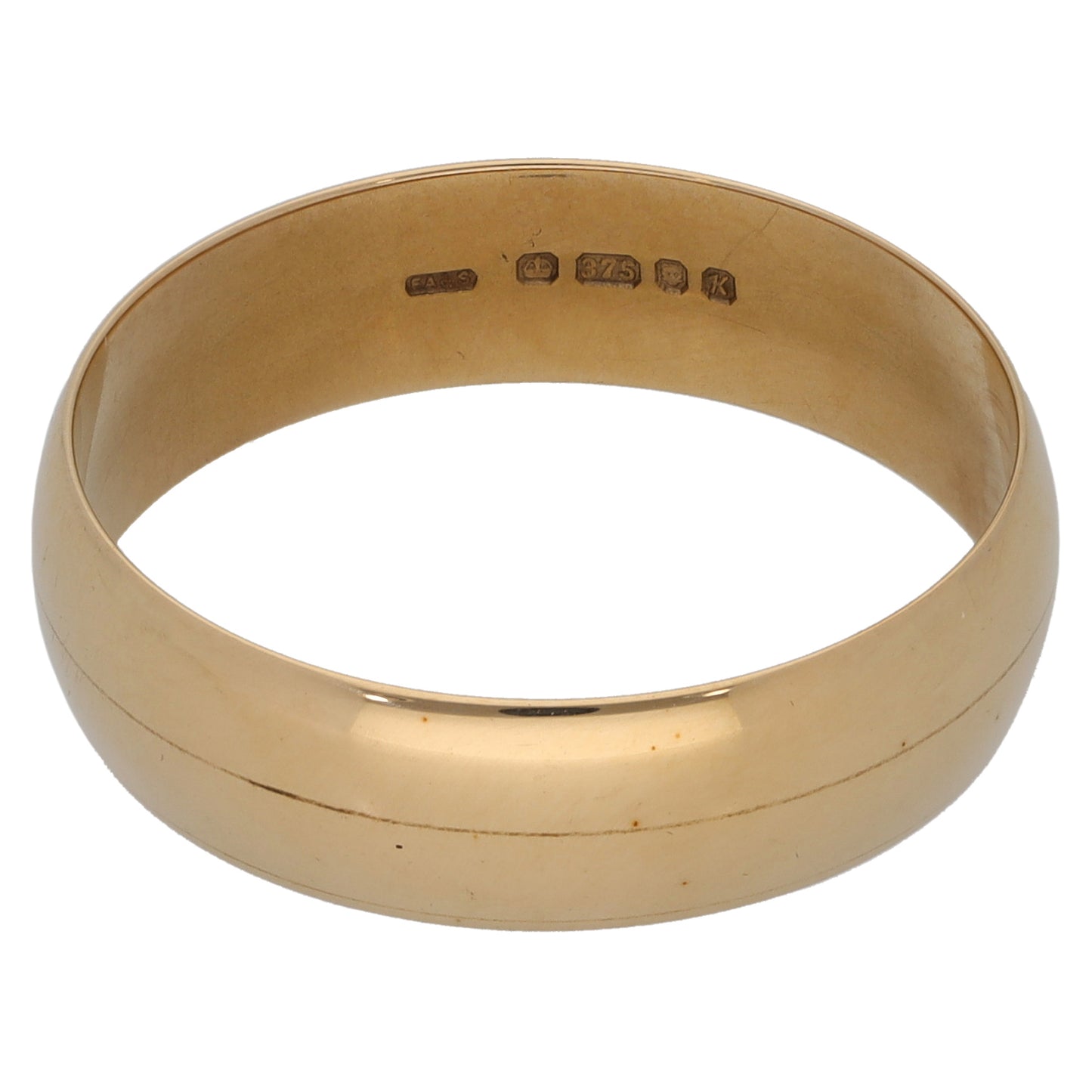9ct Gold Plain Wedding Ring Size U