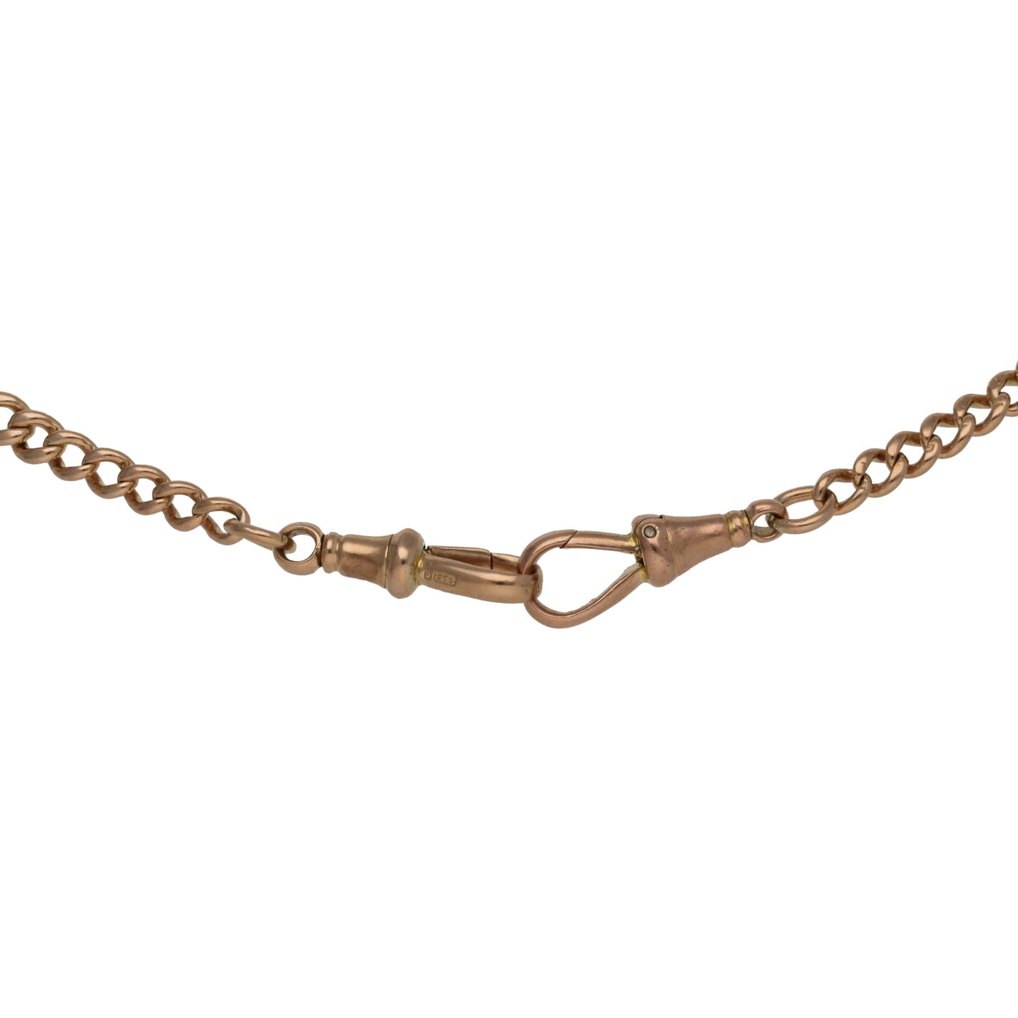 9ct Rose Gold Curb Chain 18"