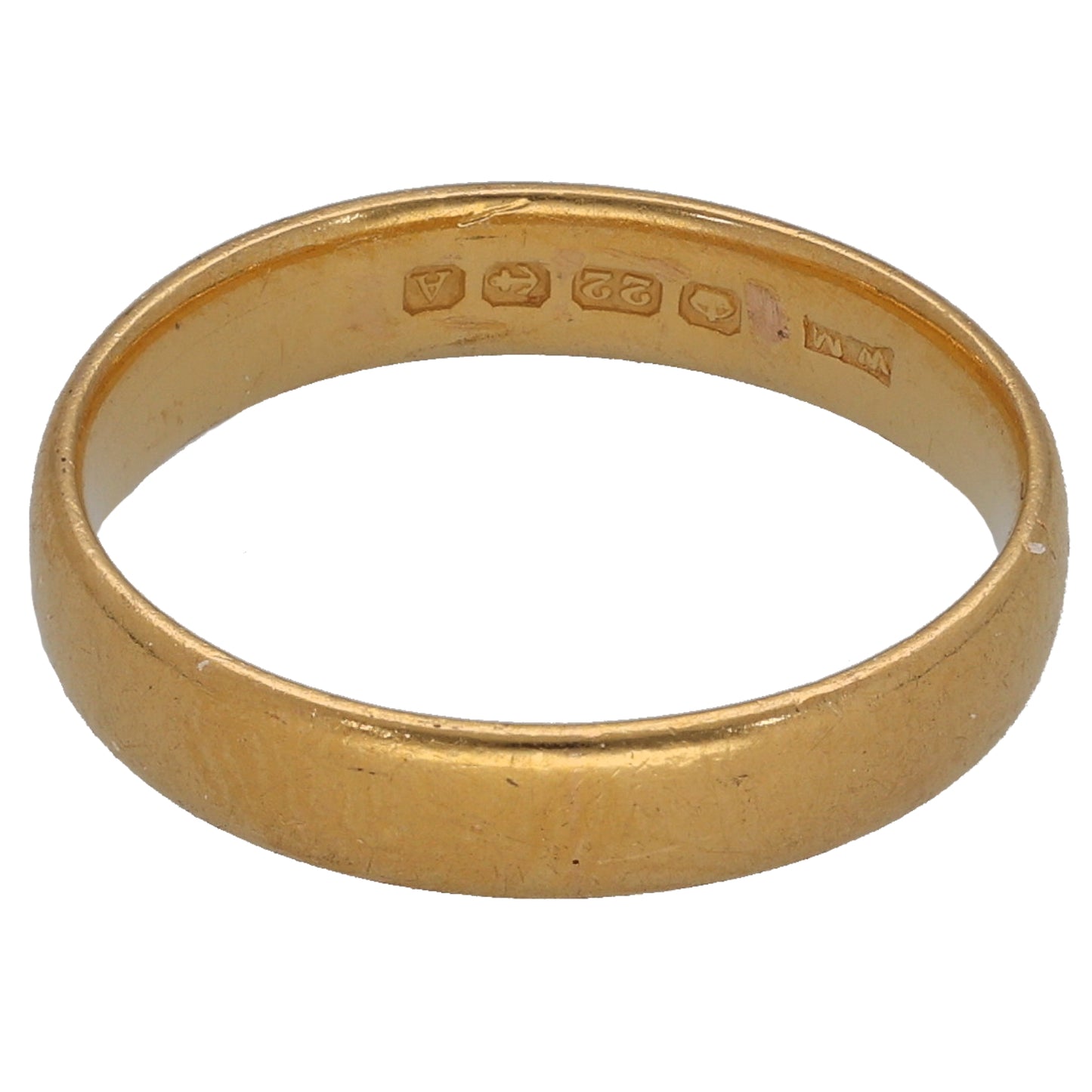 22ct Gold Plain Wedding Ring Size M