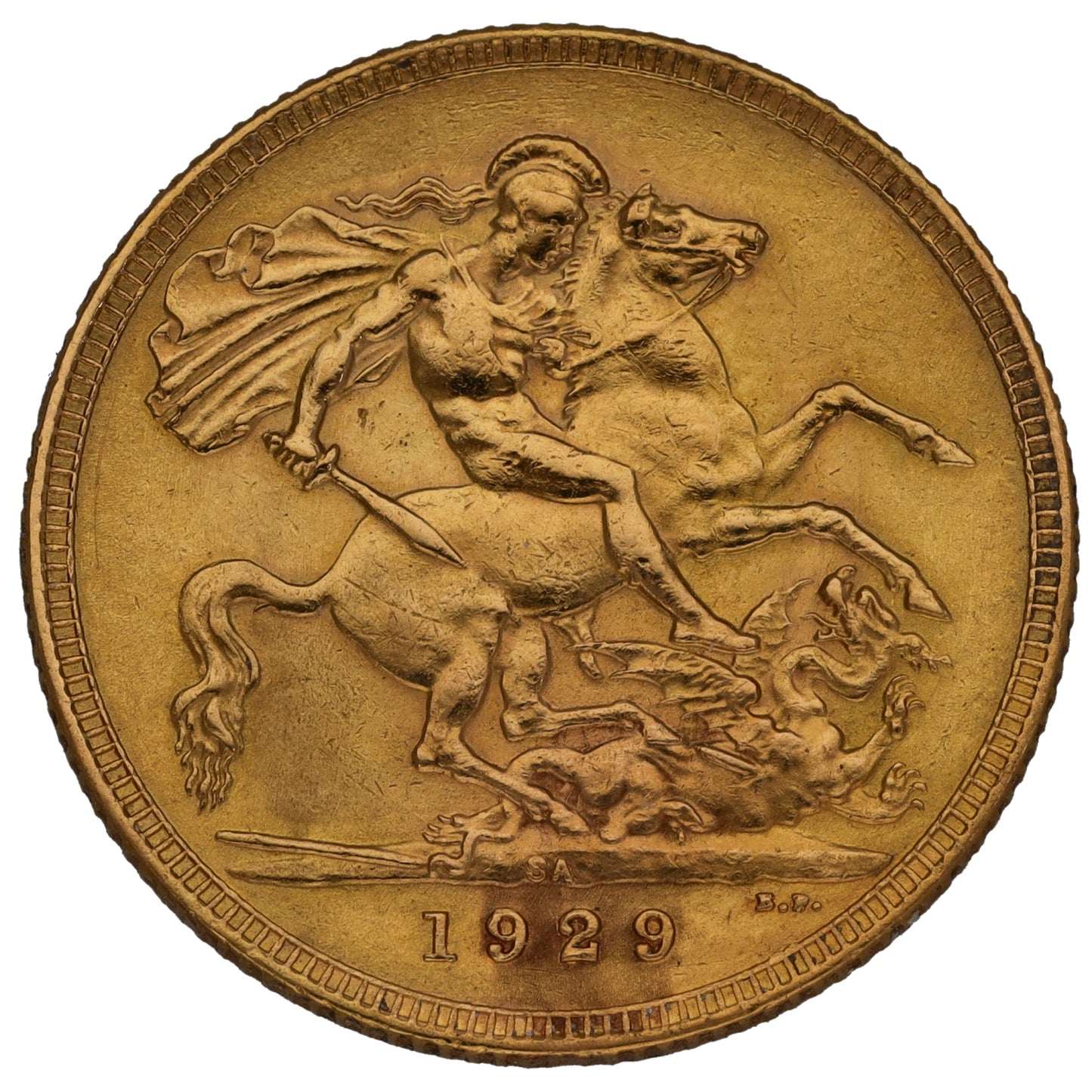 22ct Gold King George V Full Sovereign Coin 1929