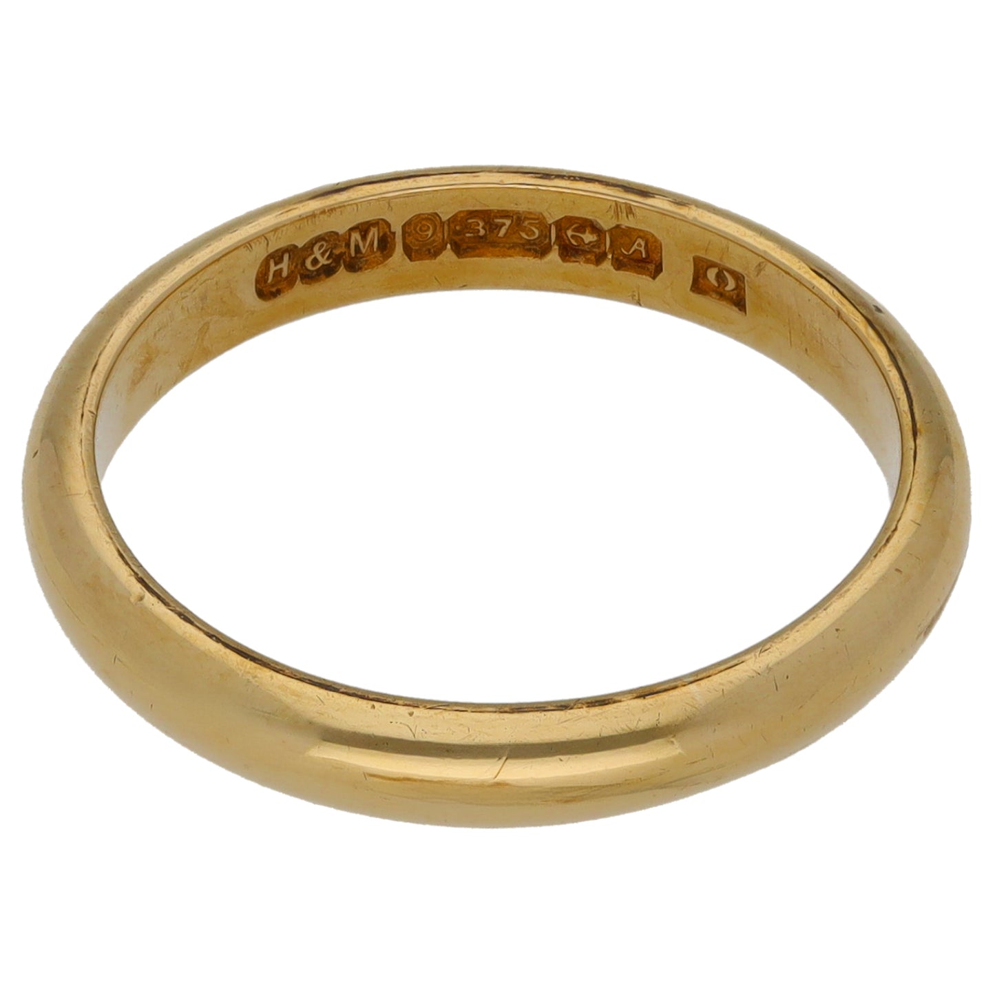 9ct Gold Plain Wedding Ring Size N
