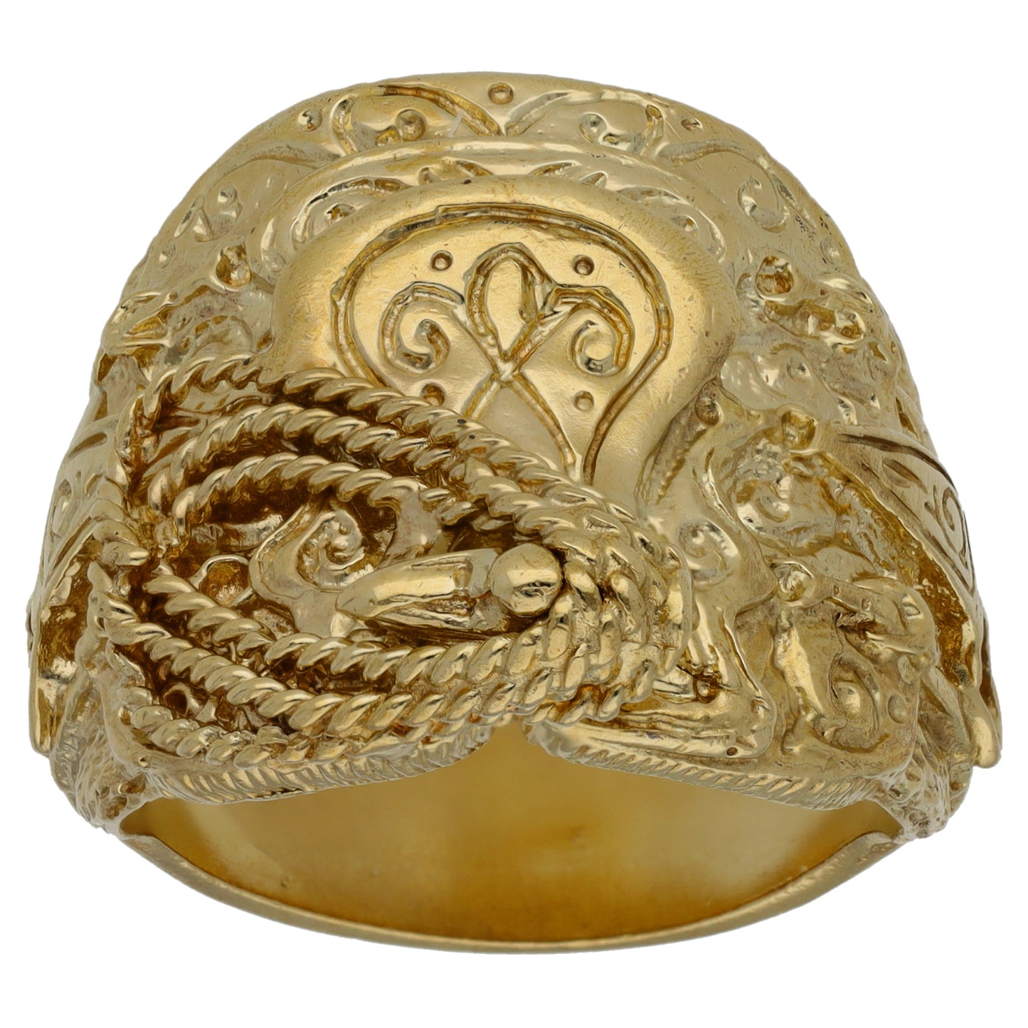 9ct Gold Saddle Ring Size X