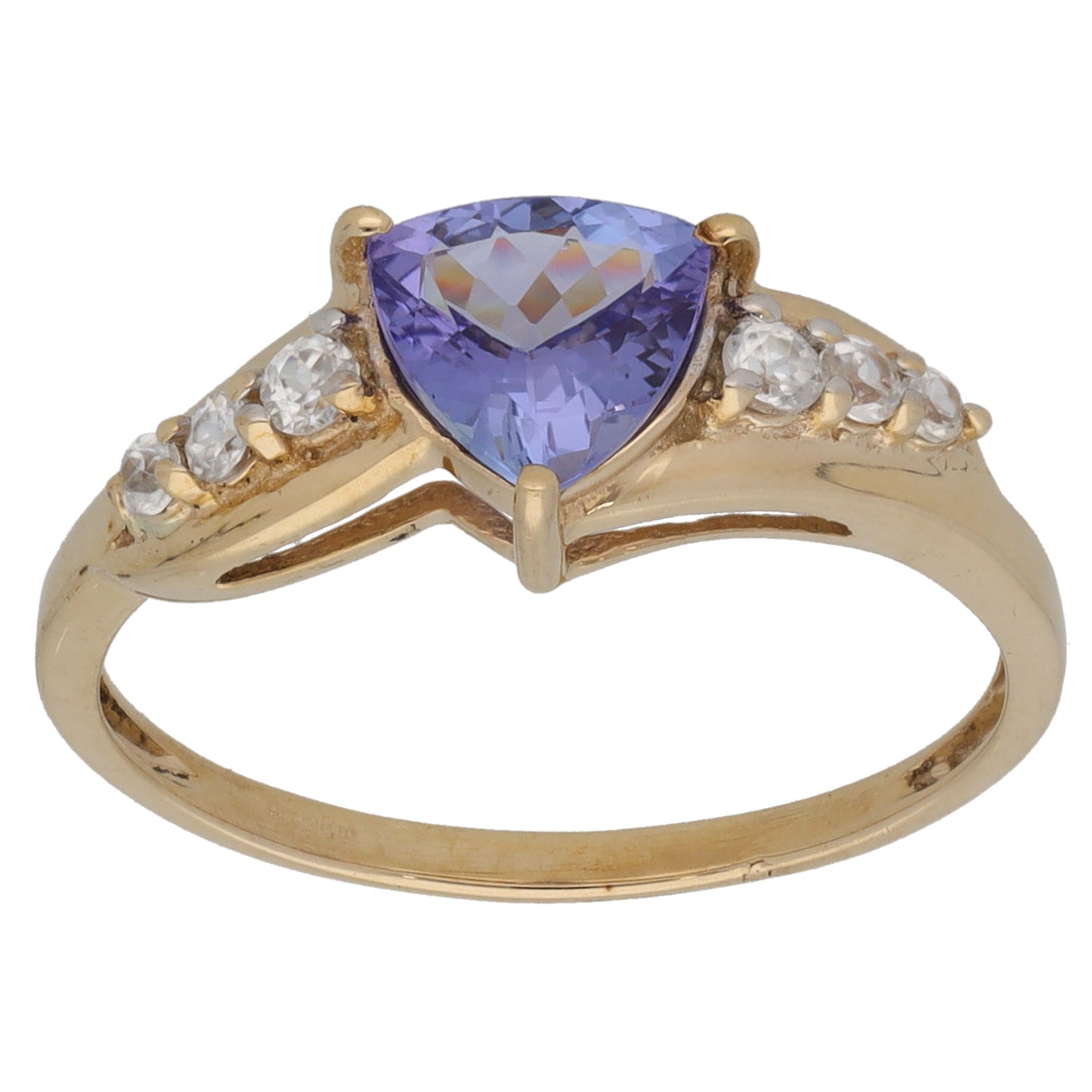 9ct Gold Tanzanite & Topaz Dress/Cocktail Ring Size O