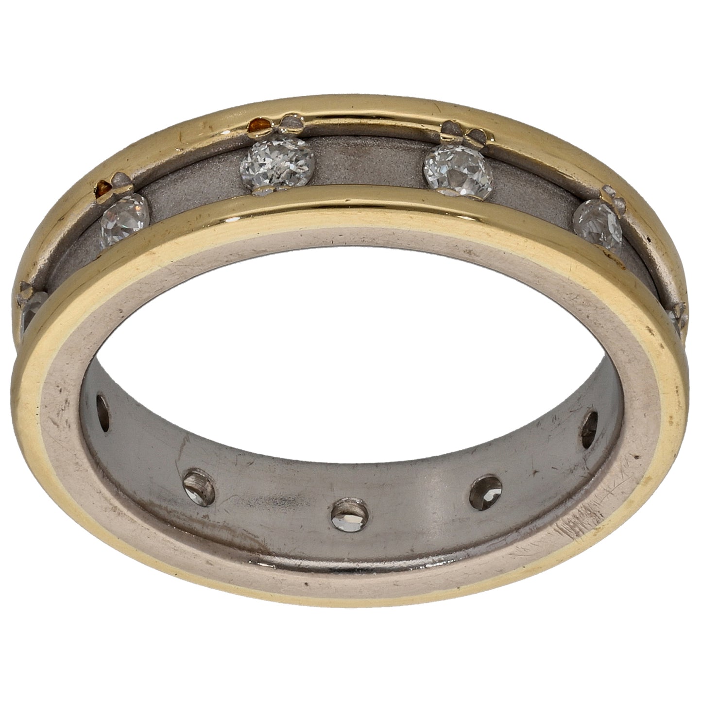 18ct Bi-Colour Gold 0.44ct Diamond Eternity Ring Size N