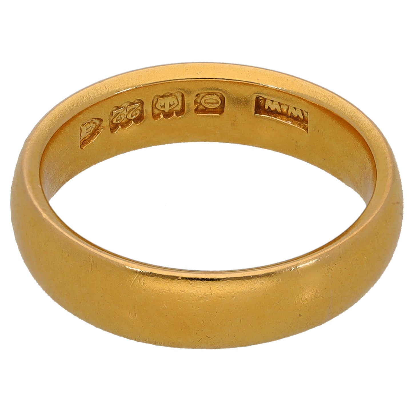 22ct Gold Plain Wedding Ring Size L