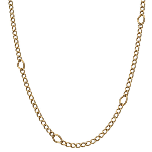 9ct Gold Curb Chain 16"
