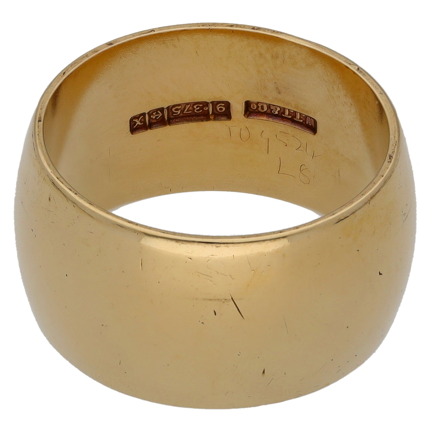 9ct Gold Plain Wedding Ring Size P