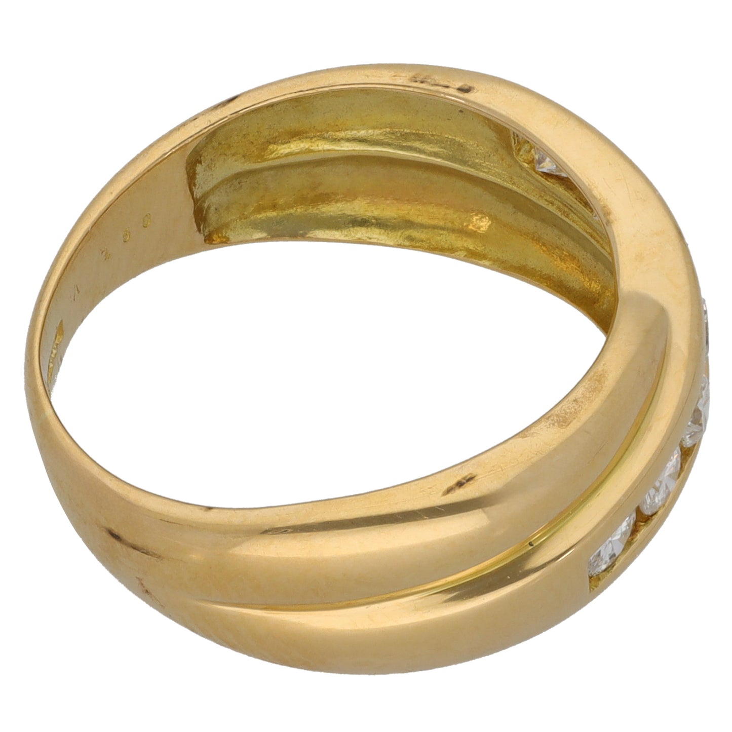18ct Gold 0.50ct Diamond Half Eternity Ring Size P