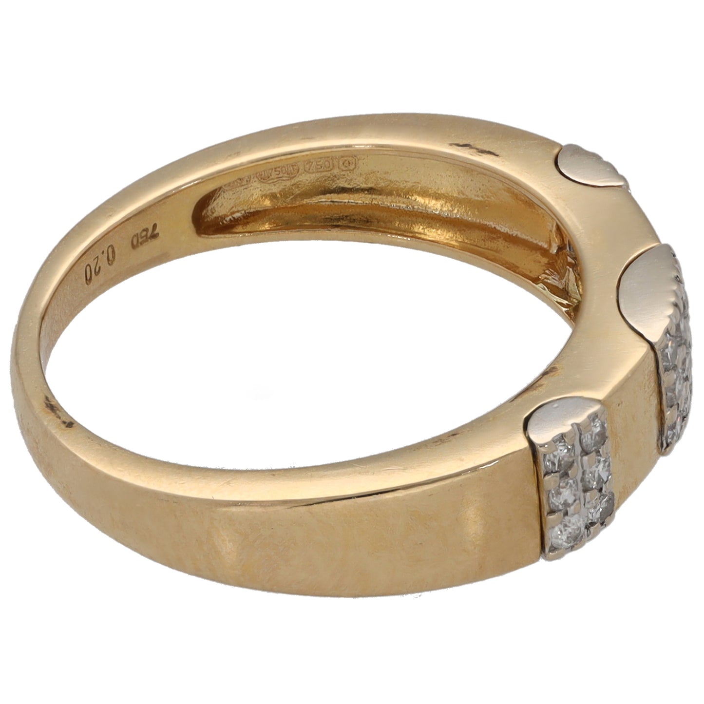 18ct Gold 0.16ct Diamond Dress/Cocktail Ring Size N