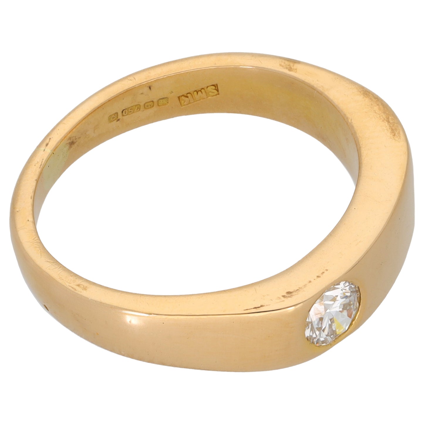 18ct Gold 0.25ct Diamond Solitaire Ring Size M