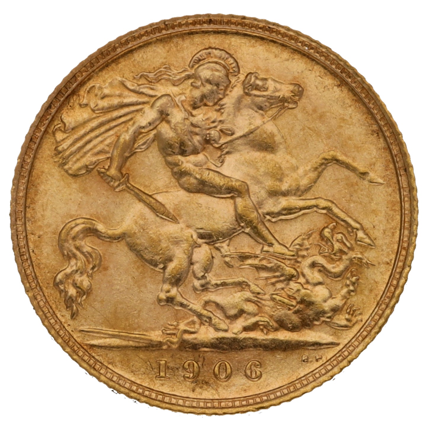 22ct Gold King Edward VII Half Sovereign Coin 1906