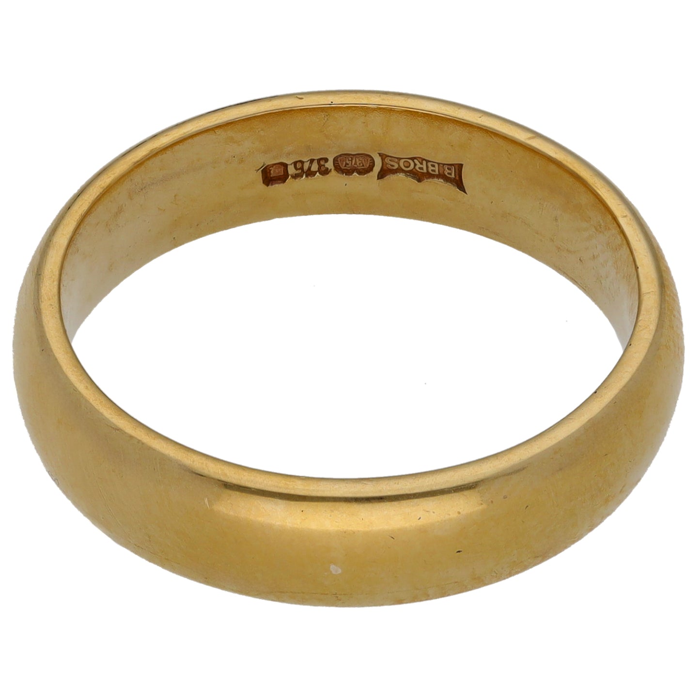 9ct Gold Plain Wedding Ring Size P