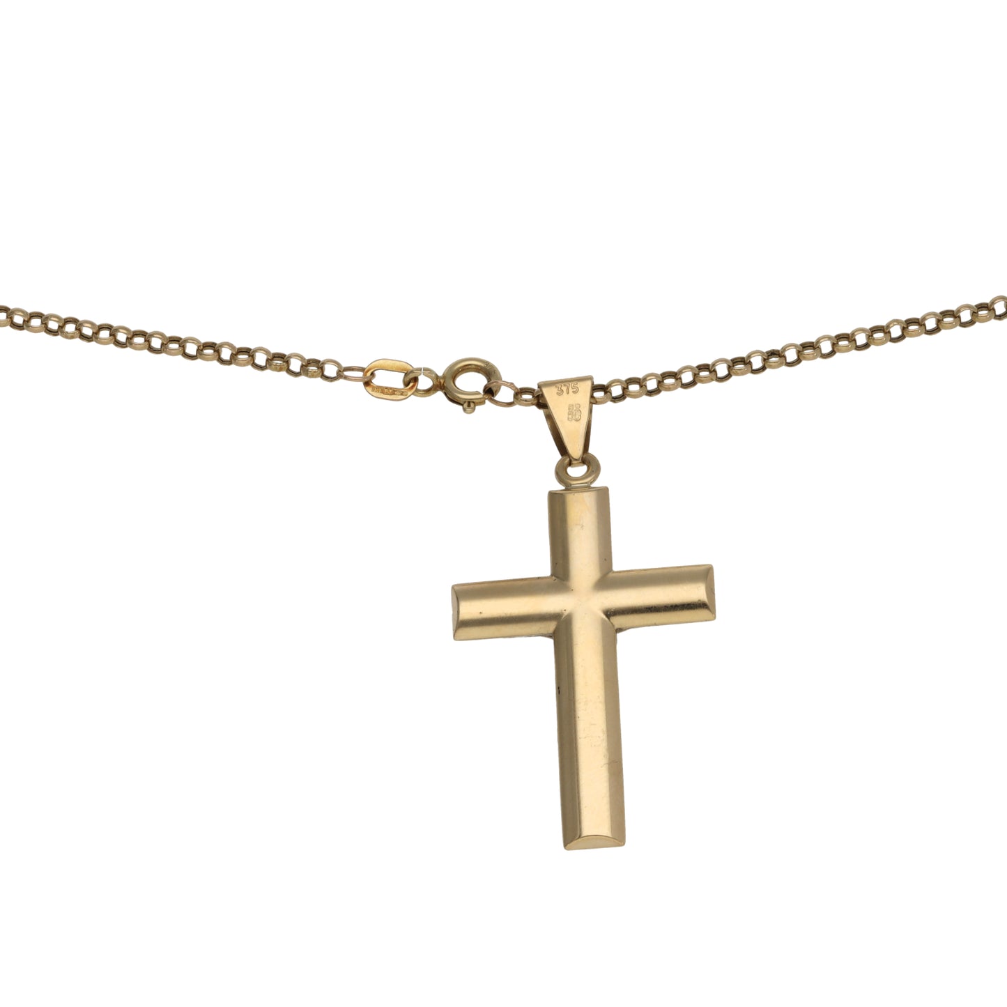 9ct Gold Crucifix Pendant With Chain