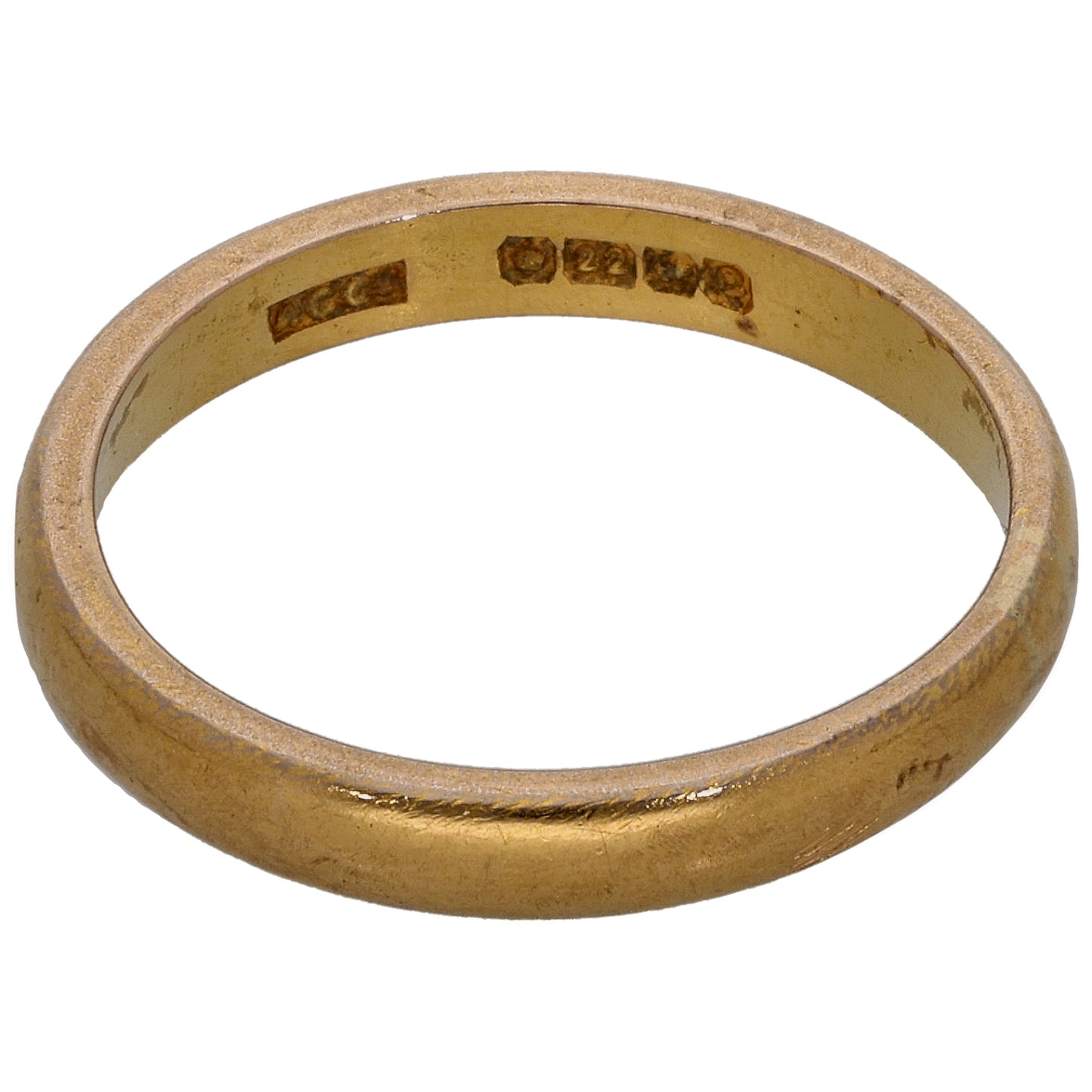 22ct Gold Plain Wedding Ring Size N