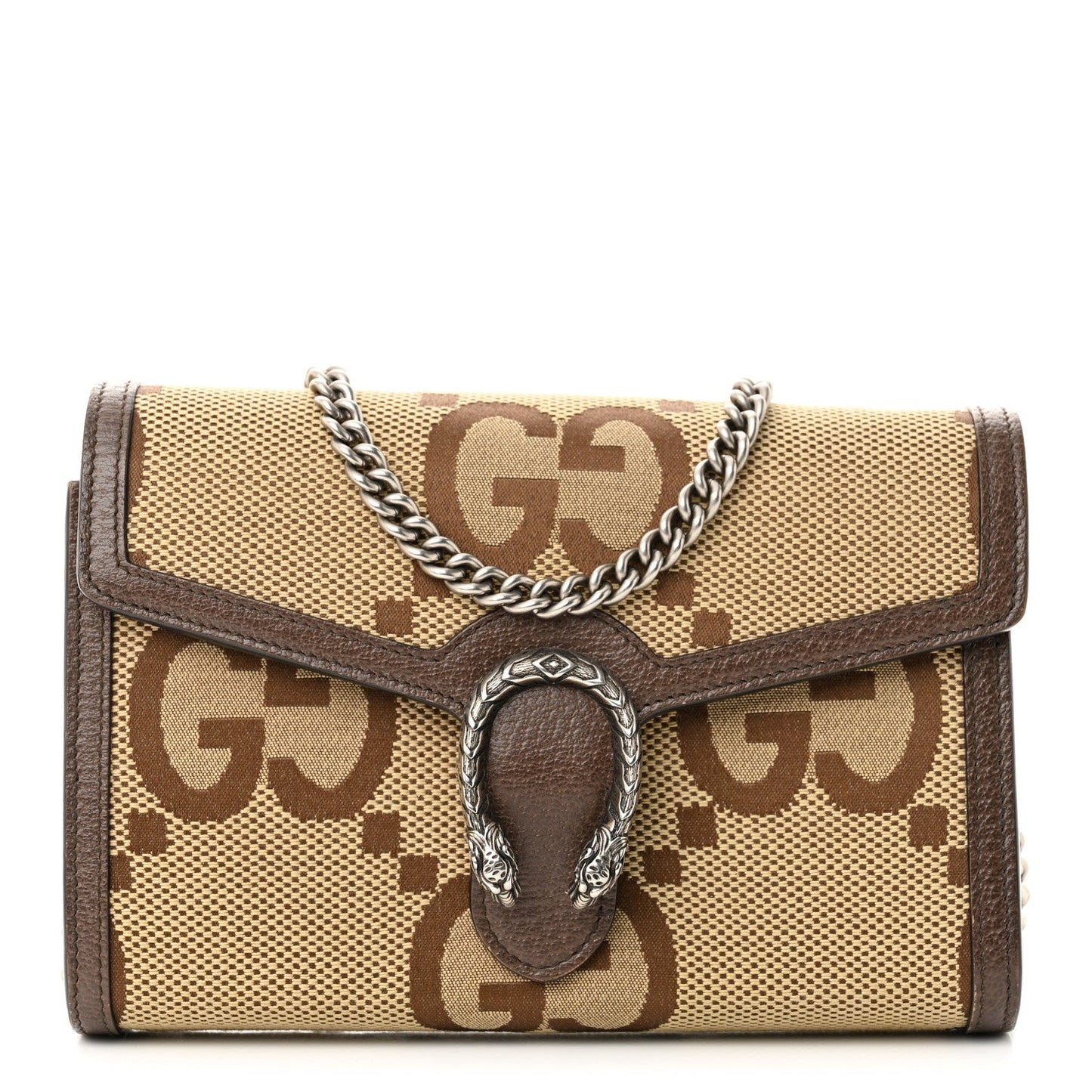 Gucci Dionysus Wallet On Chain GG Canvas Bag - Beige & Brown