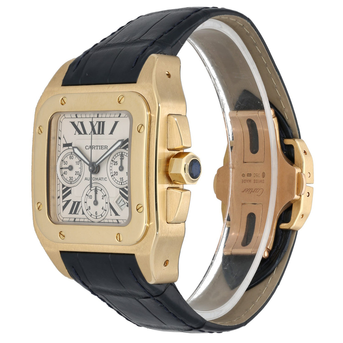 Cartier Santos 100 W20096Y1 41.5mm Gold Watch