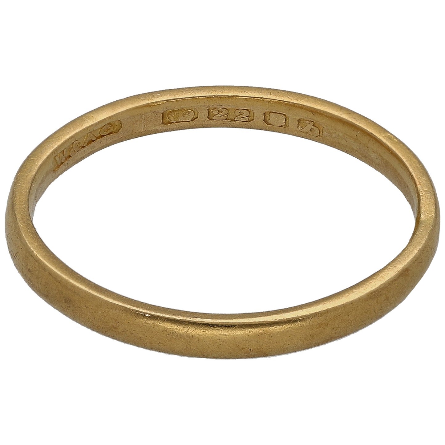 22ct Gold Plain Wedding Ring Size O