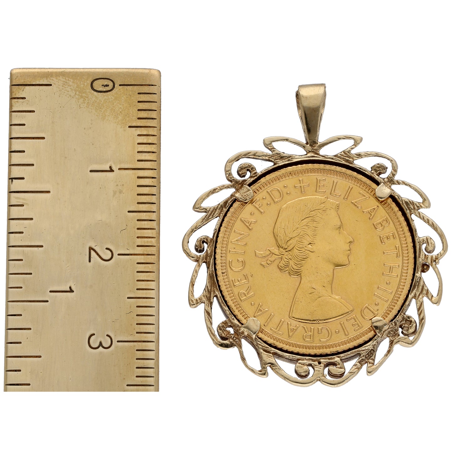 9ct Gold Full Sovereign Coin Pendant