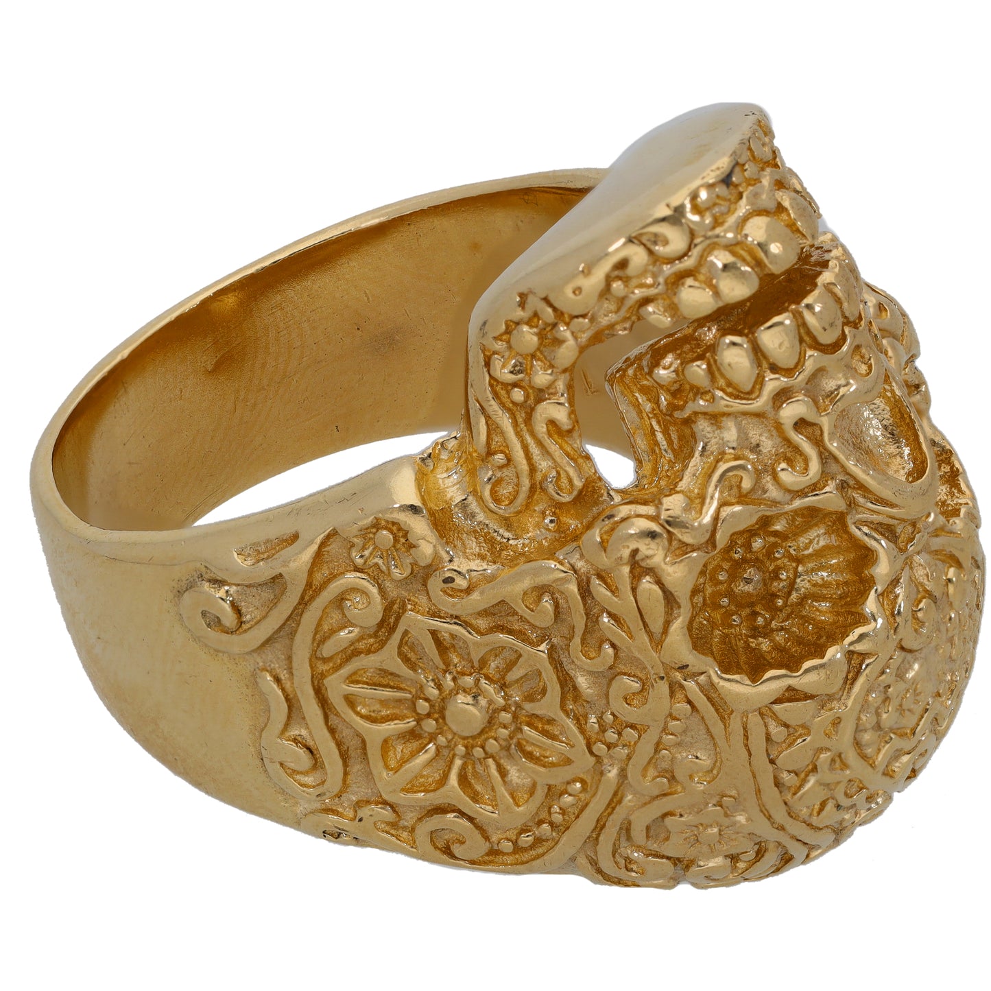 9ct Gold Skull Ring Size Y