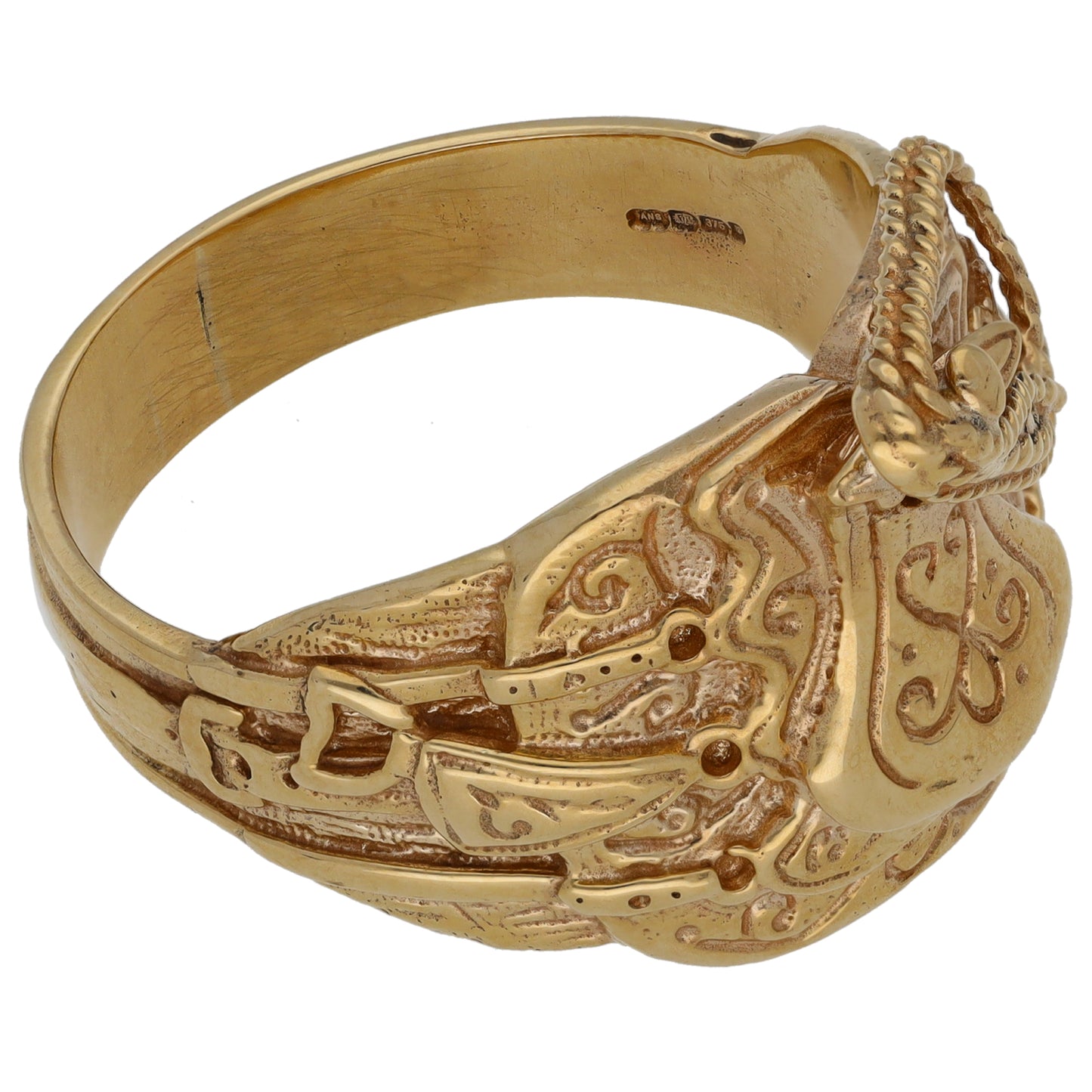 9ct Gold Saddle Ring Size Z+4