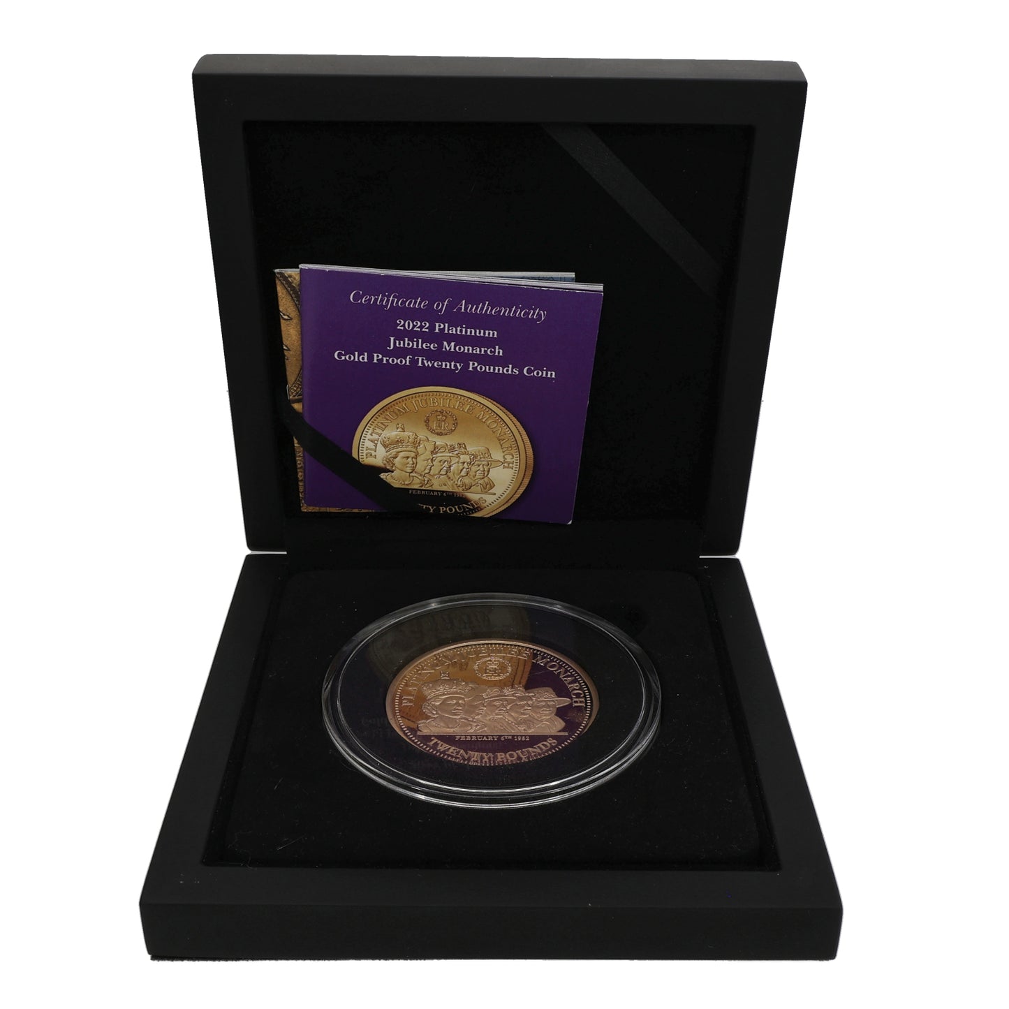 22ct Gold Platinum Jubilee Monarch Twenty Pounds Coin 2022