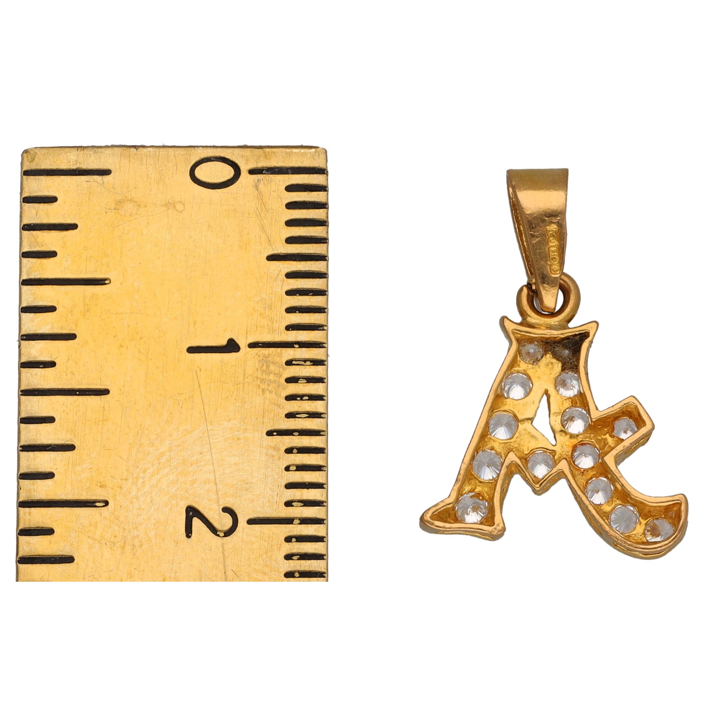 22ct Gold Initial A Pendant