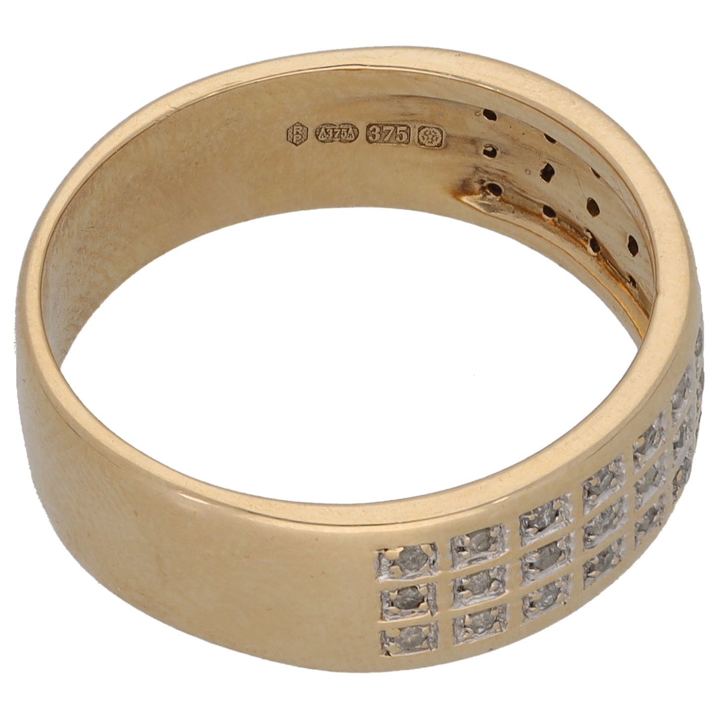 9ct Gold 0.20ct Diamond Alternative Ring Size Q