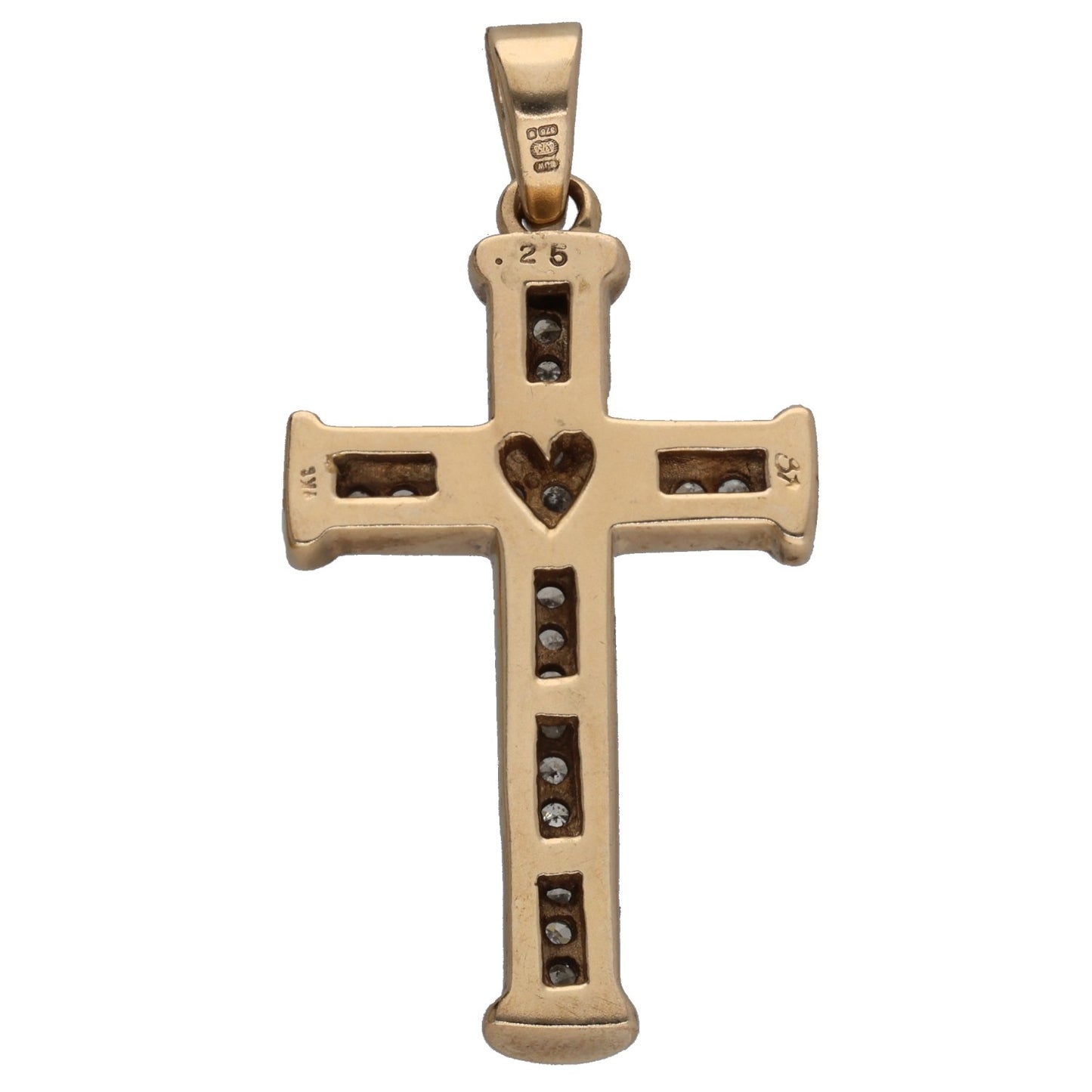 9ct Gold 0.25ct Diamond Cross Pendant