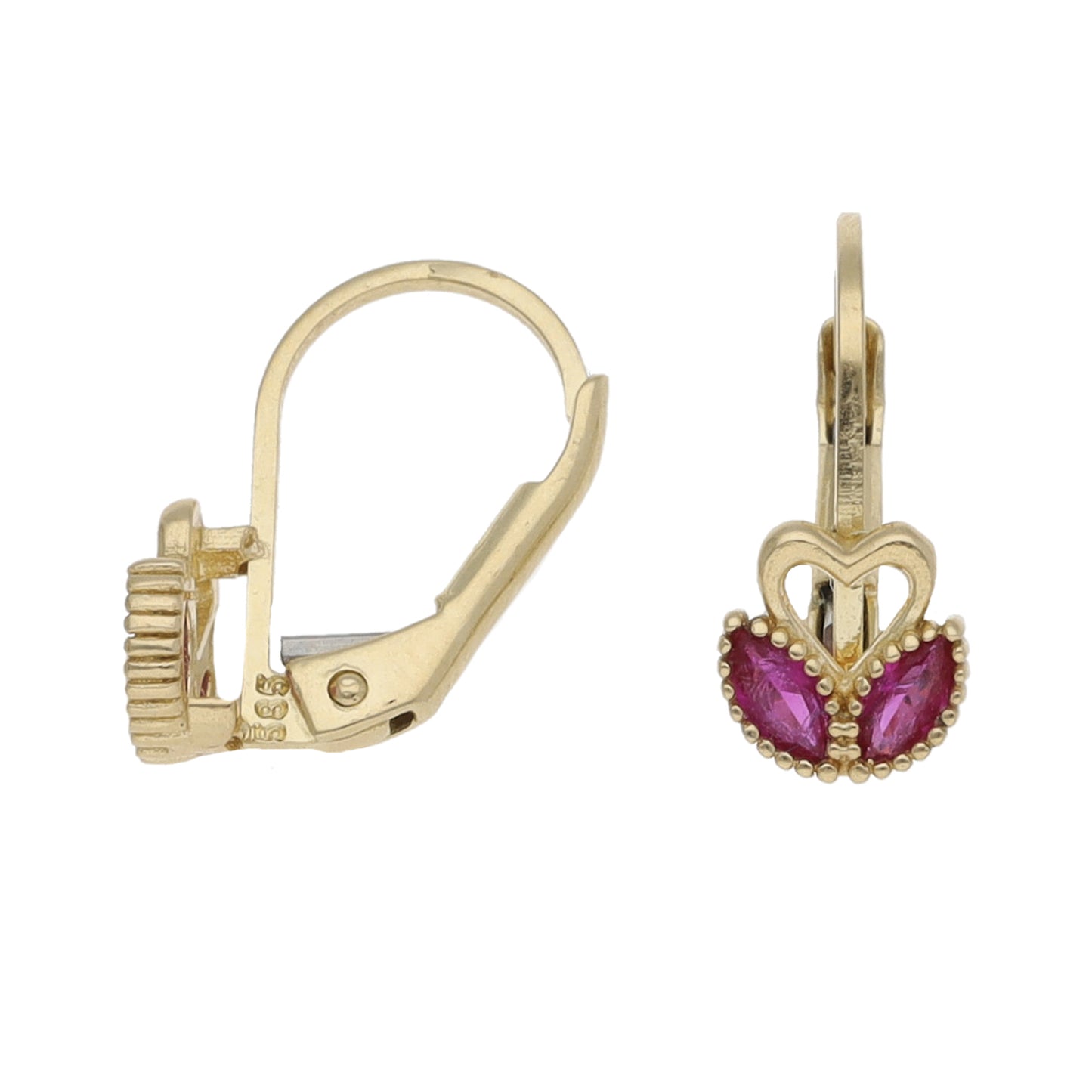 14ct Gold Ruby Dress/Cocktail Earrings