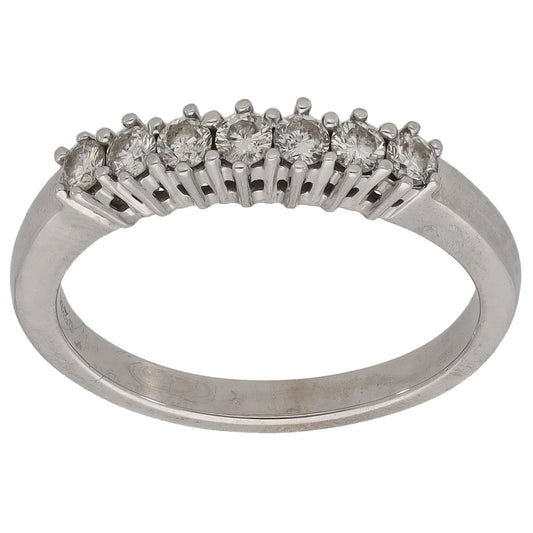 9ct Gold 0.28ct Diamond Half Eternity Ring Size M