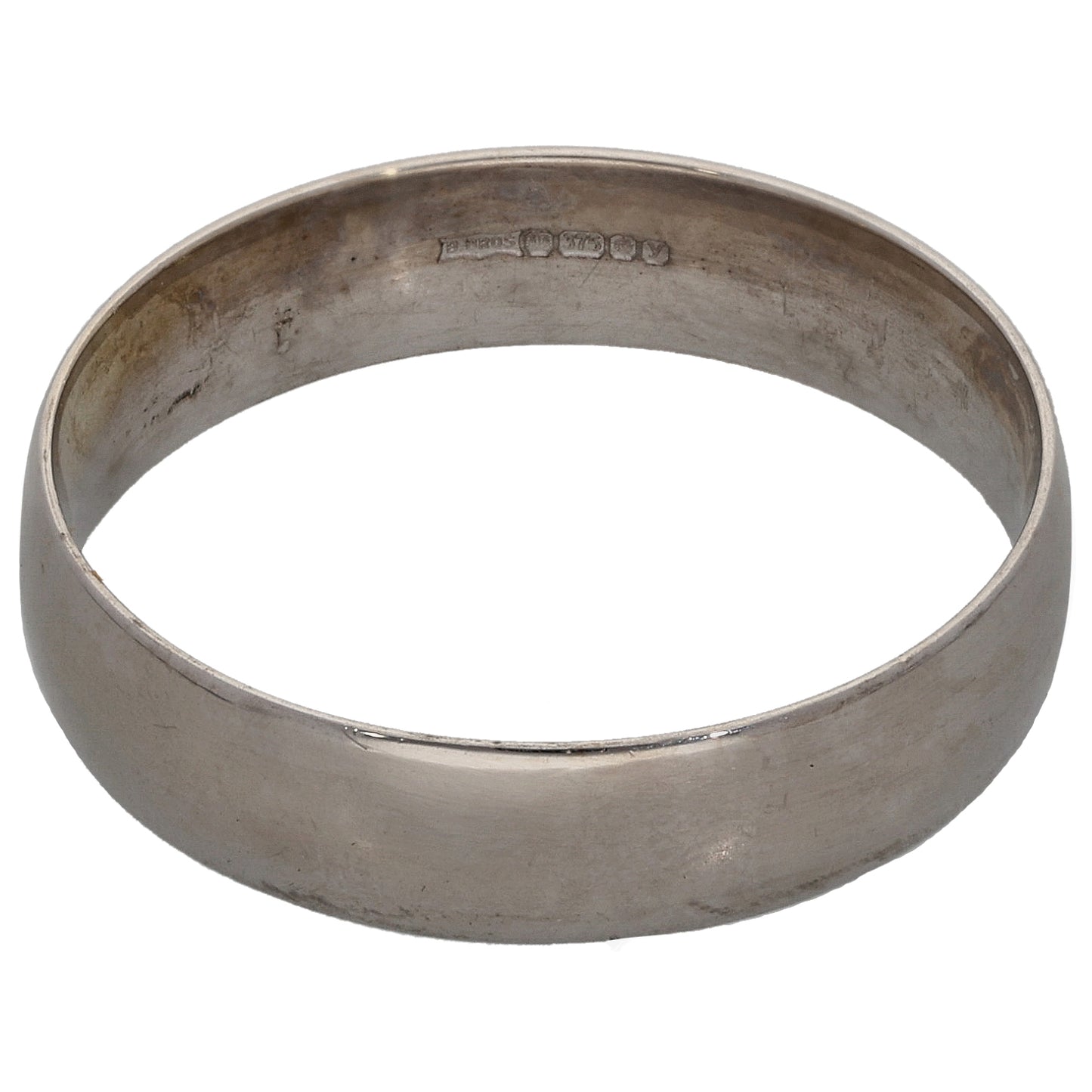 9ct White Gold Plain Wedding Ring Size V