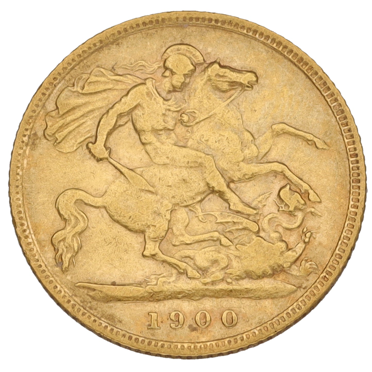 22ct Gold Queen Victoria Half Sovereign Coin 1900