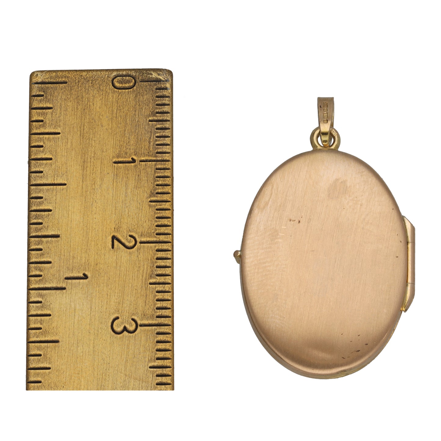 9ct Gold Patterned Locket Pendant