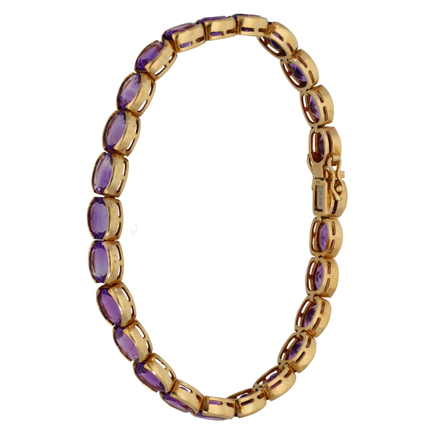 9ct Gold Amethyst Line/Tennis Bracelet