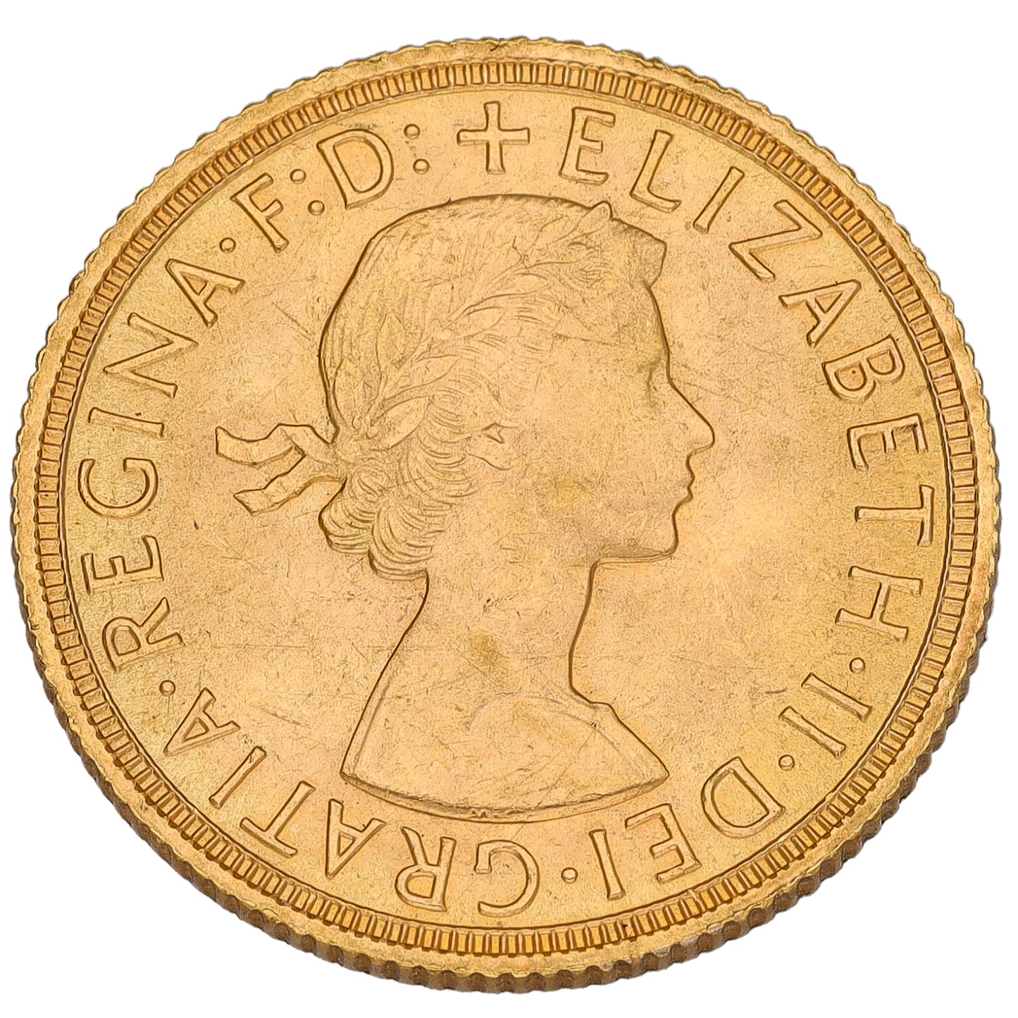 22ct Gold Queen Elizabeth II Full Sovereign Coin 1958
