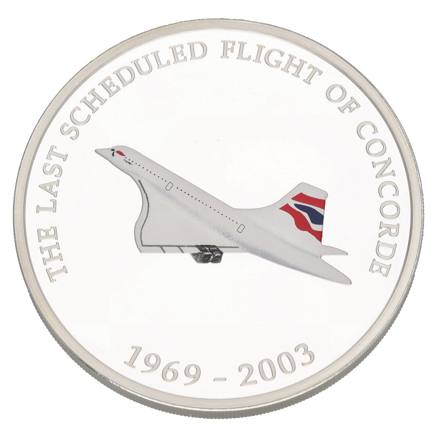 Fine Silver Last Scheduled Flight Of Concorde Commemorative Coin