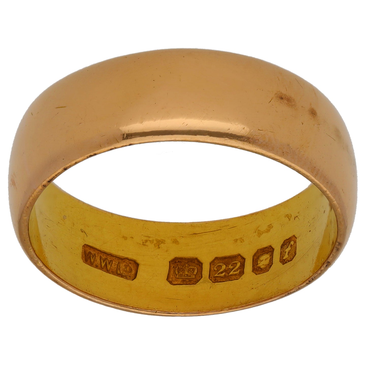 22ct Gold Plain Wedding Ring Size R