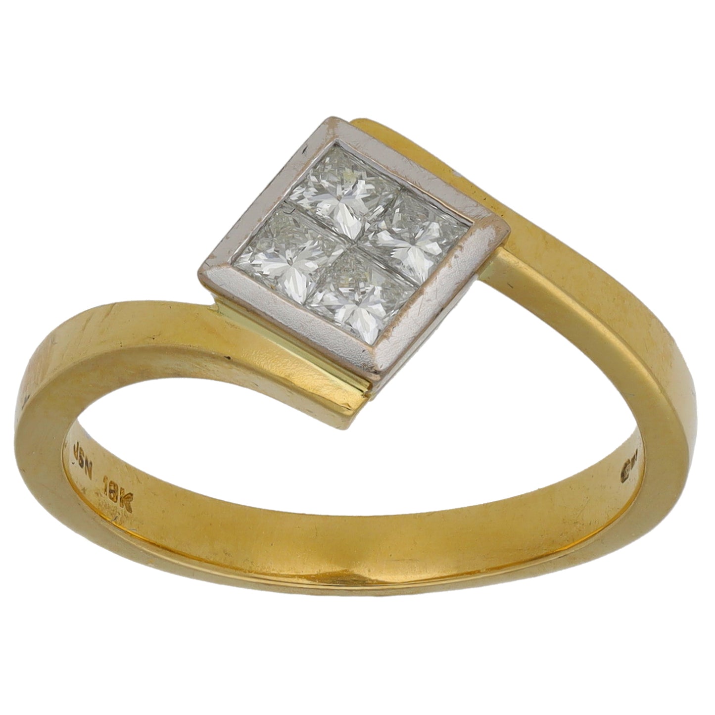 18ct Gold 0.60ct Diamond Dress/Cocktail Ring Size P