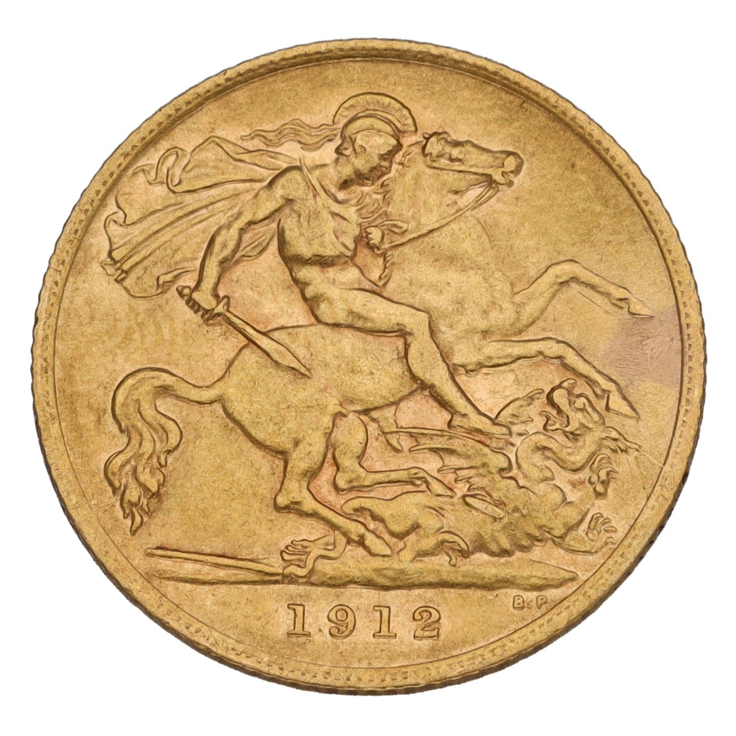 22ct Gold King George V Half Sovereign Coin 1912