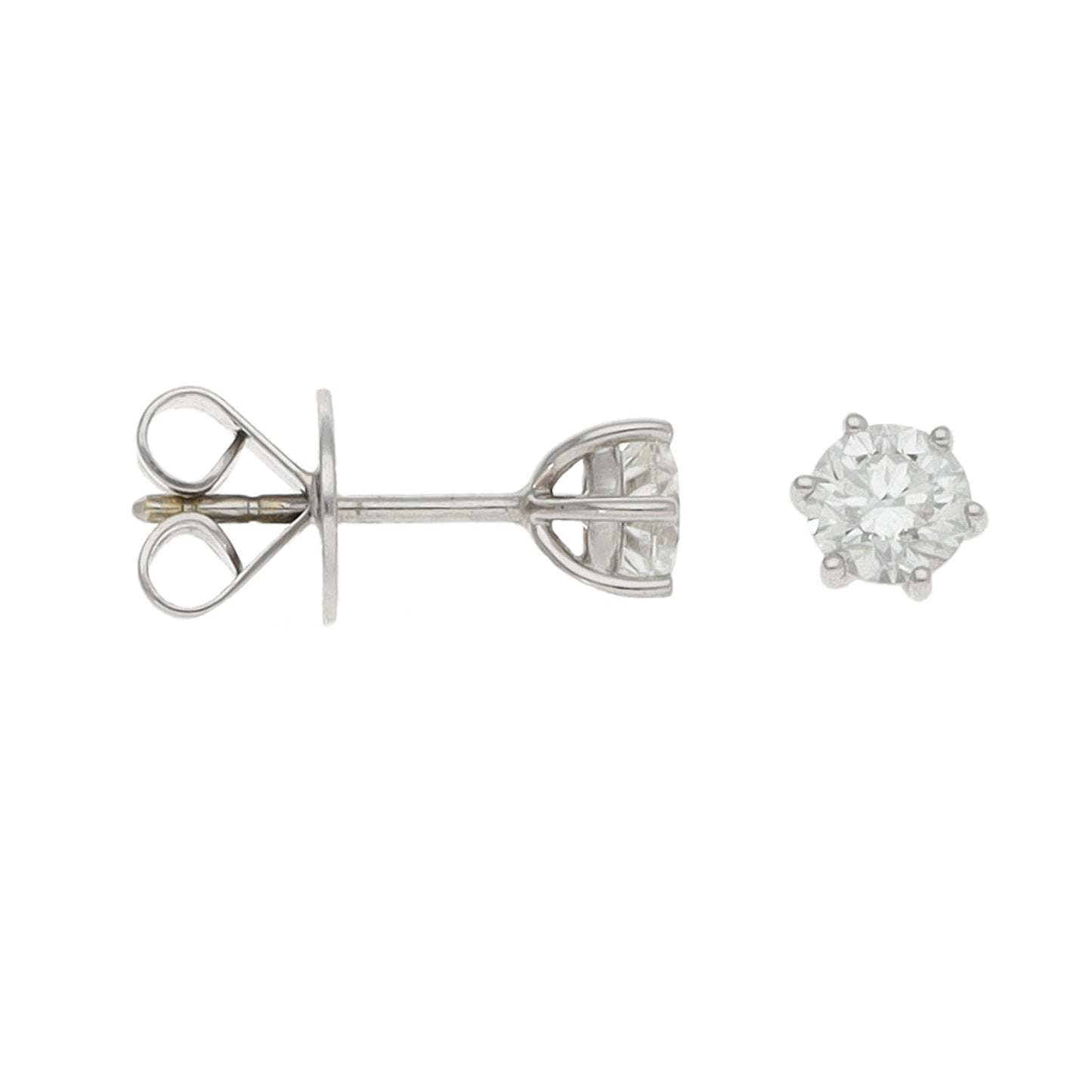 18ct White Gold 0.50ct Diamond Solitaire Earrings