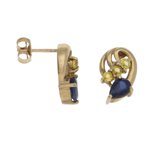 9ct Gold Sapphire Dress/Cocktail Earrings