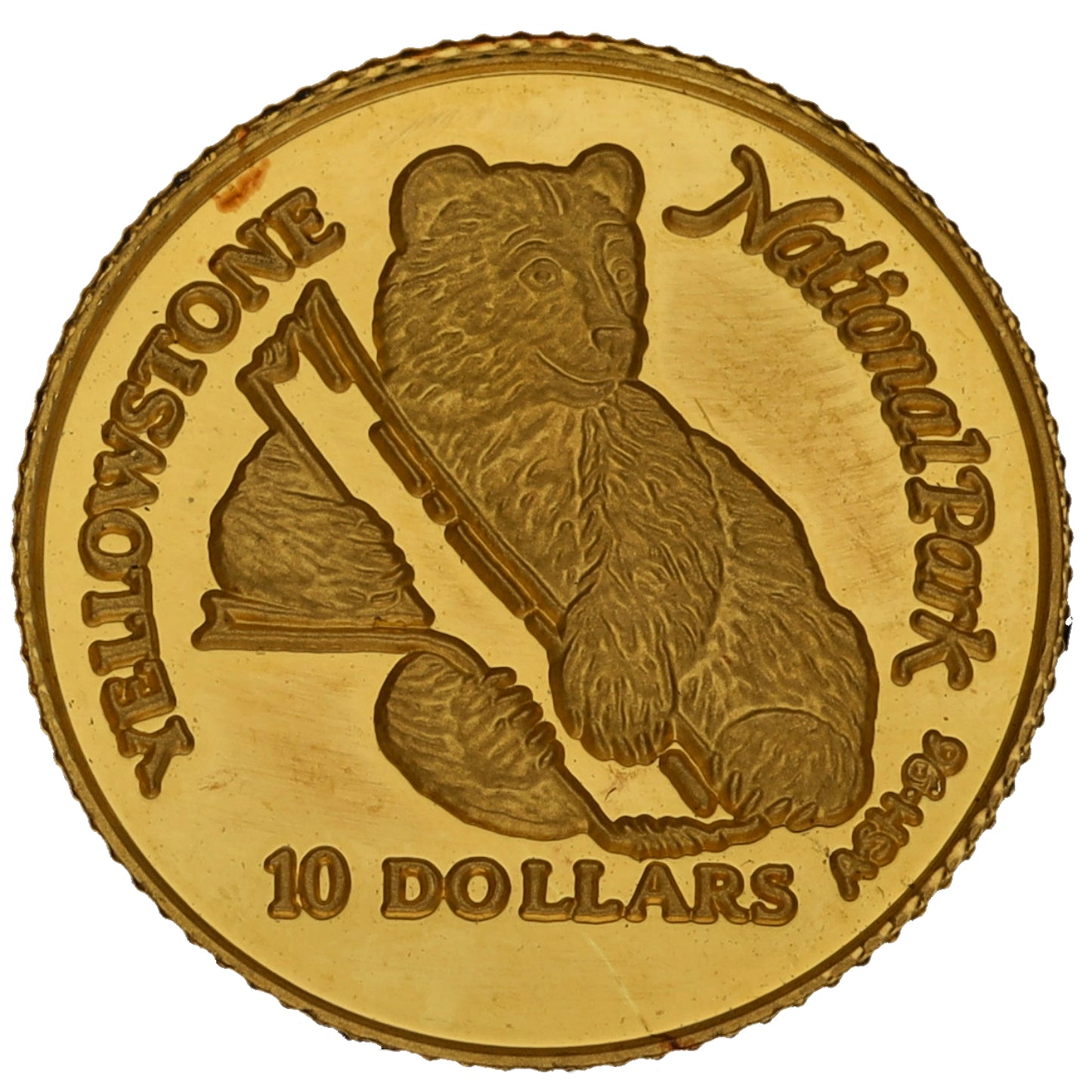22ct Gold Yellowstone National Park 10 Dollars Coin 1996