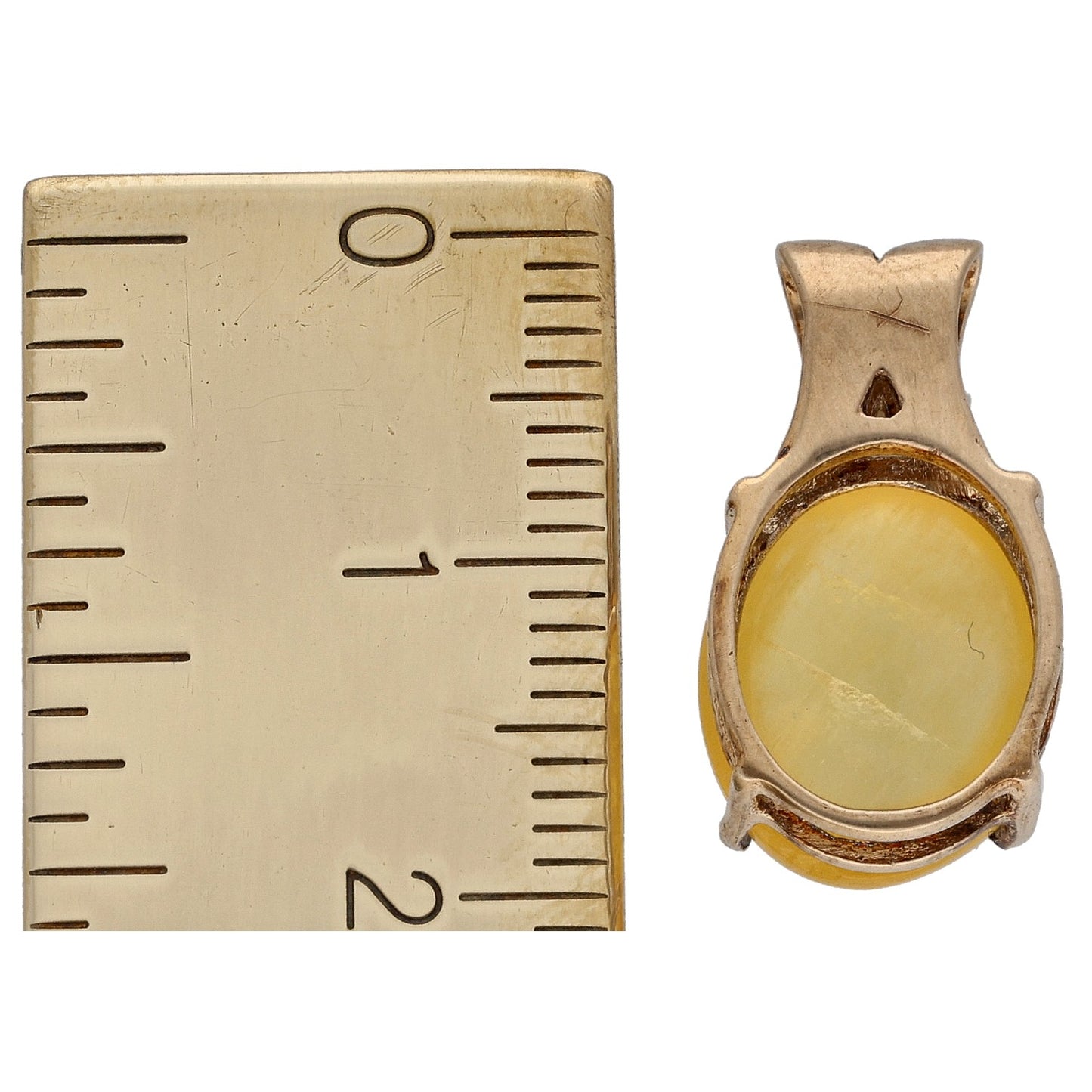 9ct Gold Tourmaline & 0.07ct Diamond Dress/Cocktail Pendant